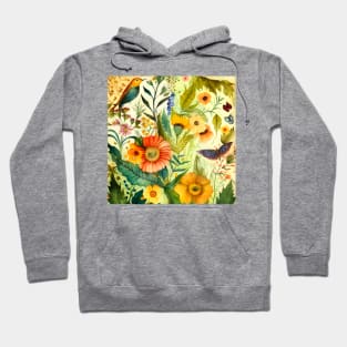 Whimsical Floral Pattern Hoodie